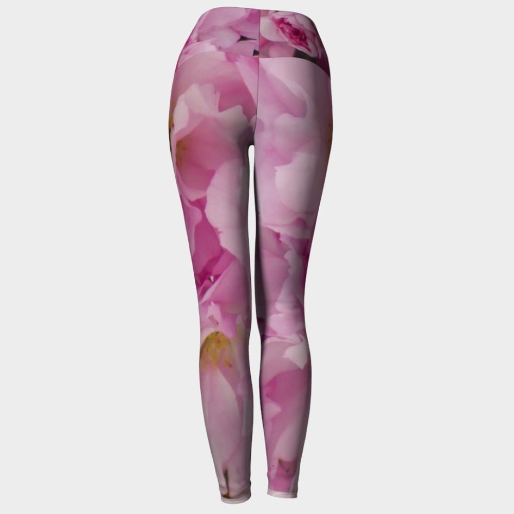 Luxe Yoga Leggings - Open Rose
